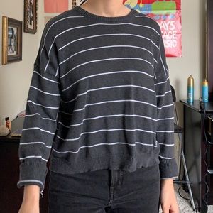 Striped Gray Brandy Sweater